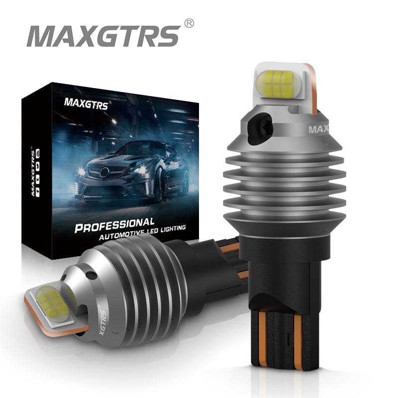 Set 2 bóng đèn LED MAXGTRS 2000LM T15 W16W 3570S 912 921 6000K dành cho xe hơi