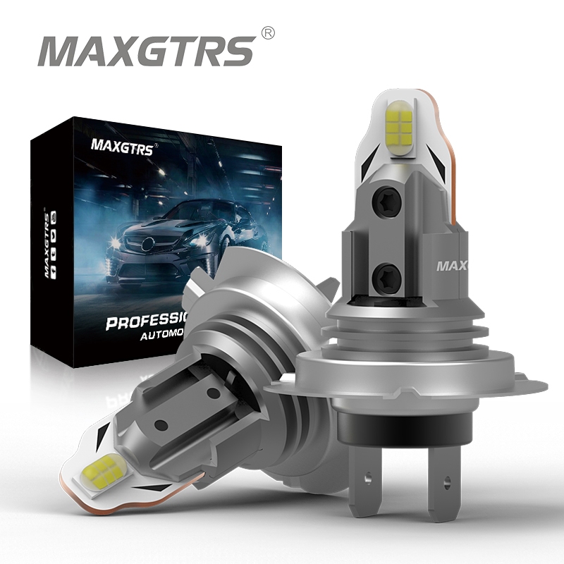 MAXGTRS 2 Đèn Pha H7 Không Dây Mini Ánh Sáng Trắng 6500K 360 Độ Cho Xe Hơi