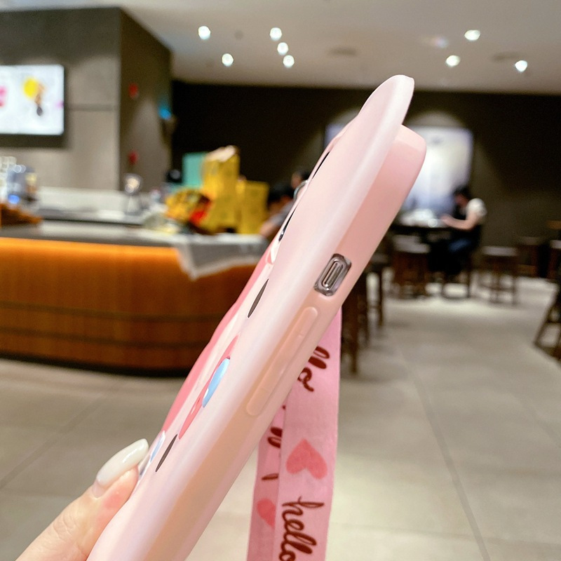 Ốp Điện Thoại Mềm Hình Heo Con Có Dây Đeo Dài Cho Xiaomi mi 11 lite 11t poco x3 x5 redmi 12c 9t 10c note 12 11 10 pro 11s 9a