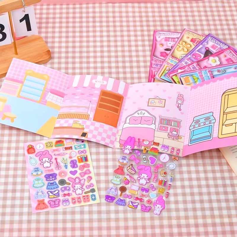 1 Sách Dán Bong Bóng Hoạt Hình Dễ Thương Kích Thước Nhỏ Nhắn tz059