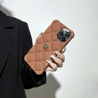 Ốp lưng Diamond Cube Gold Camellia 3d Tương thích cho Iphone 16 15 14proamx 13 pro max 12 pro max 11 pro max Ốp điện thoại mềm