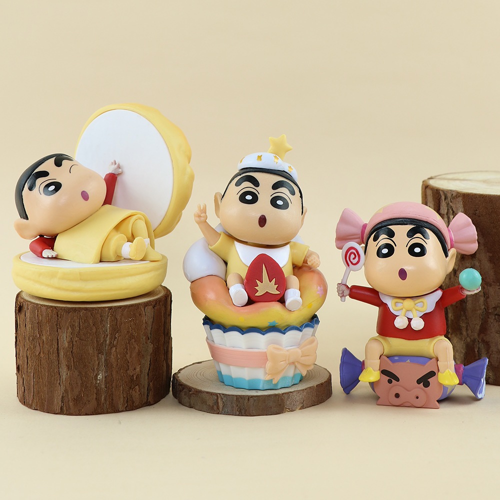 Set 6 Mô Hình Nhân Vật Phim Hoạt Hình shin-chan 7-10cm Bằng pvc