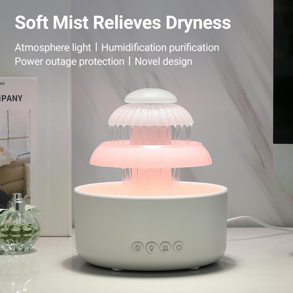 Xiaomi youpin Máy Tạo Độ Ẩm Không Khí 600ml Có Đèn Ban Đêm Đầy Màu Sắc