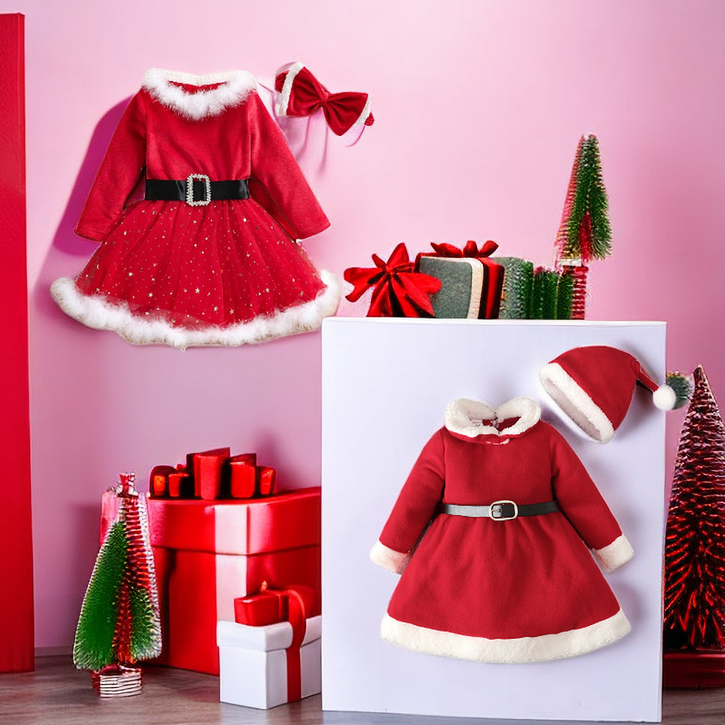 Bộ Đồ Hóa Trang Ông Già Noel Dễ Thương Cho Bé Gái