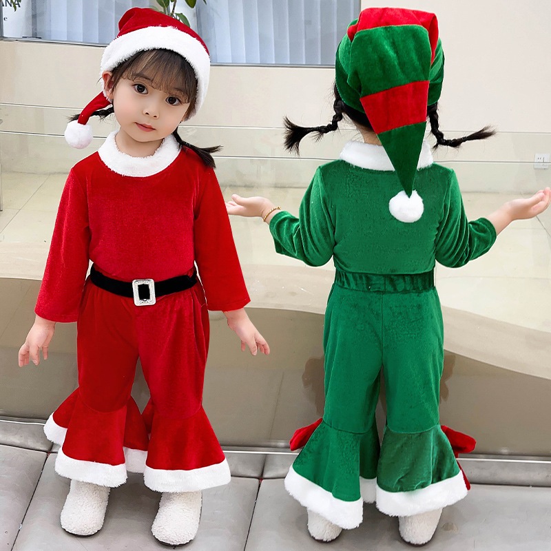 Bộ Đồ Hóa Trang Ông Già Noel Dễ Thương Cho Bé Gái