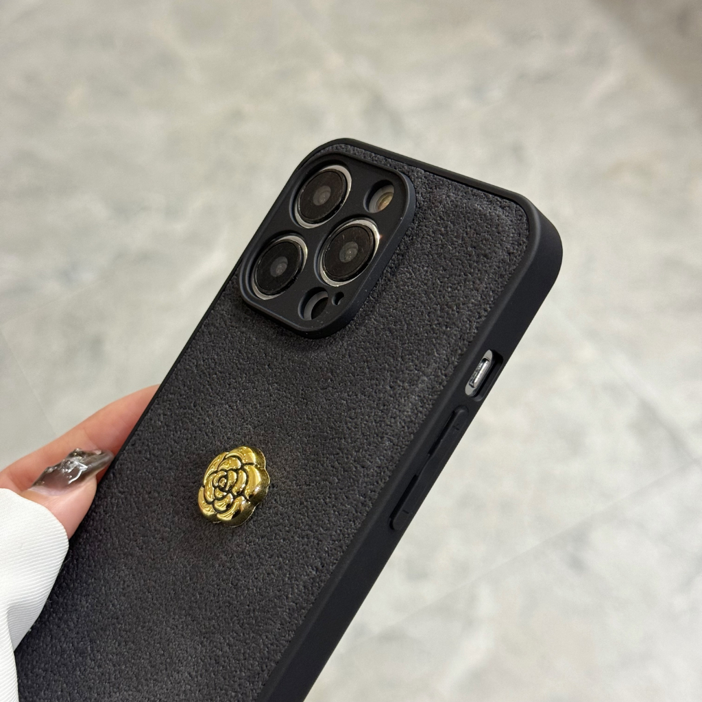 Ốp Điện Thoại Họa Tiết Hoa Trà Vàng Xinh Xắn Cho iphone 15promax 15 14pro 13promax 12 11 promax14proamx 14 14 proo
