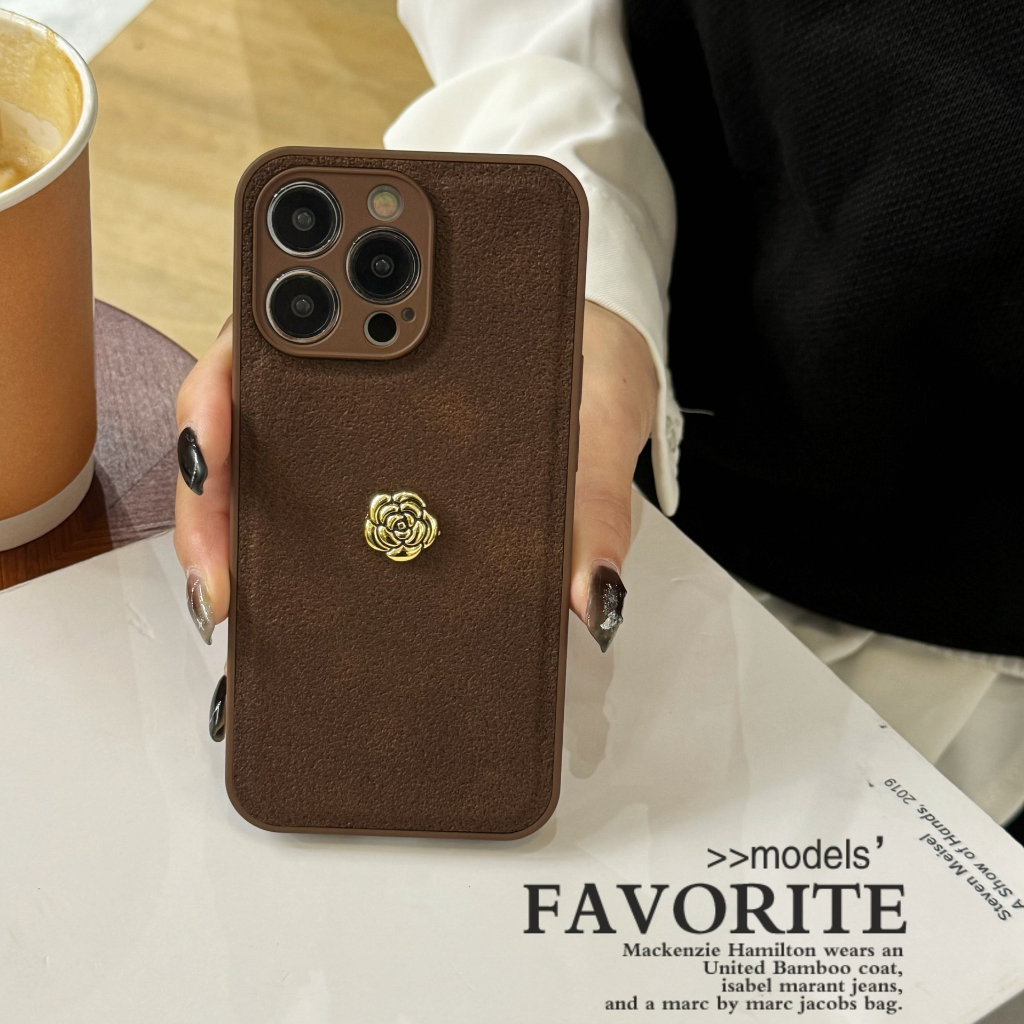 Ốp Điện Thoại Họa Tiết Hoa Trà Vàng Xinh Xắn Cho iphone 15promax 15 14pro 13promax 12 11 promax14proamx 14 14 proo