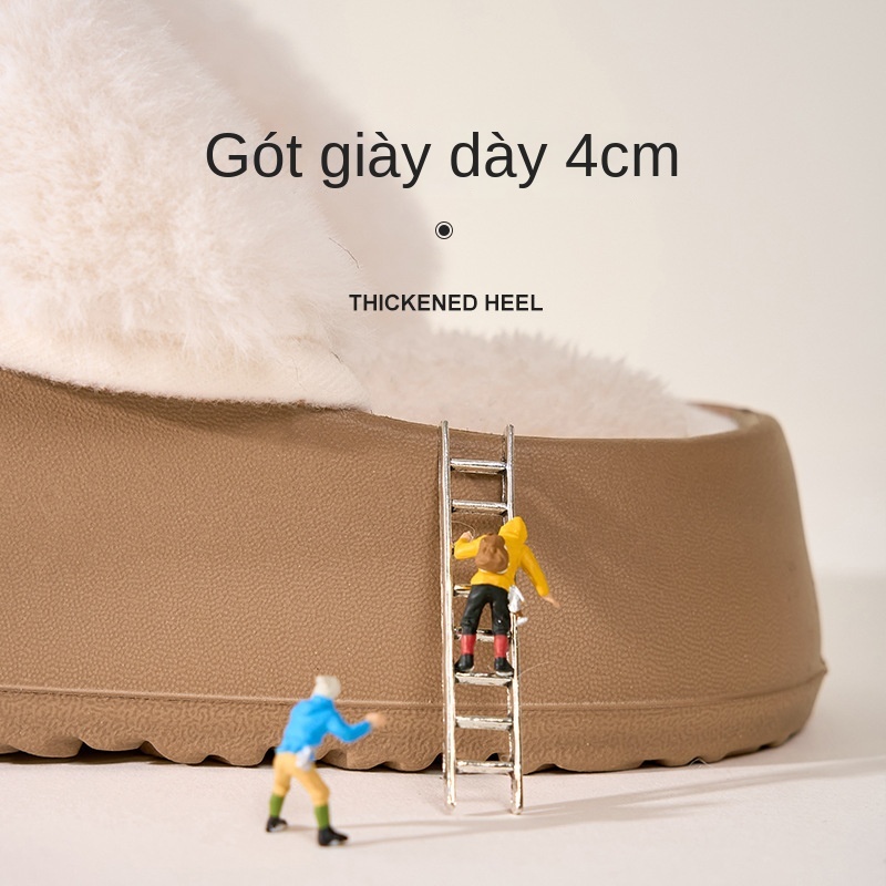 🔥Có Hàng Sẵn🔥Dép cotton Bít Mũi Đi Trong Nhà Đế Dày Giữ Ấm Mùa Đông Cho Nữ