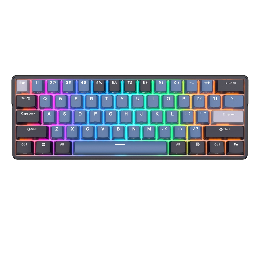 Bàn Phím Cơ gaming Không Dây 3 Chế Độ rk61plus rk61 rgb Hotswp Shark61 plus