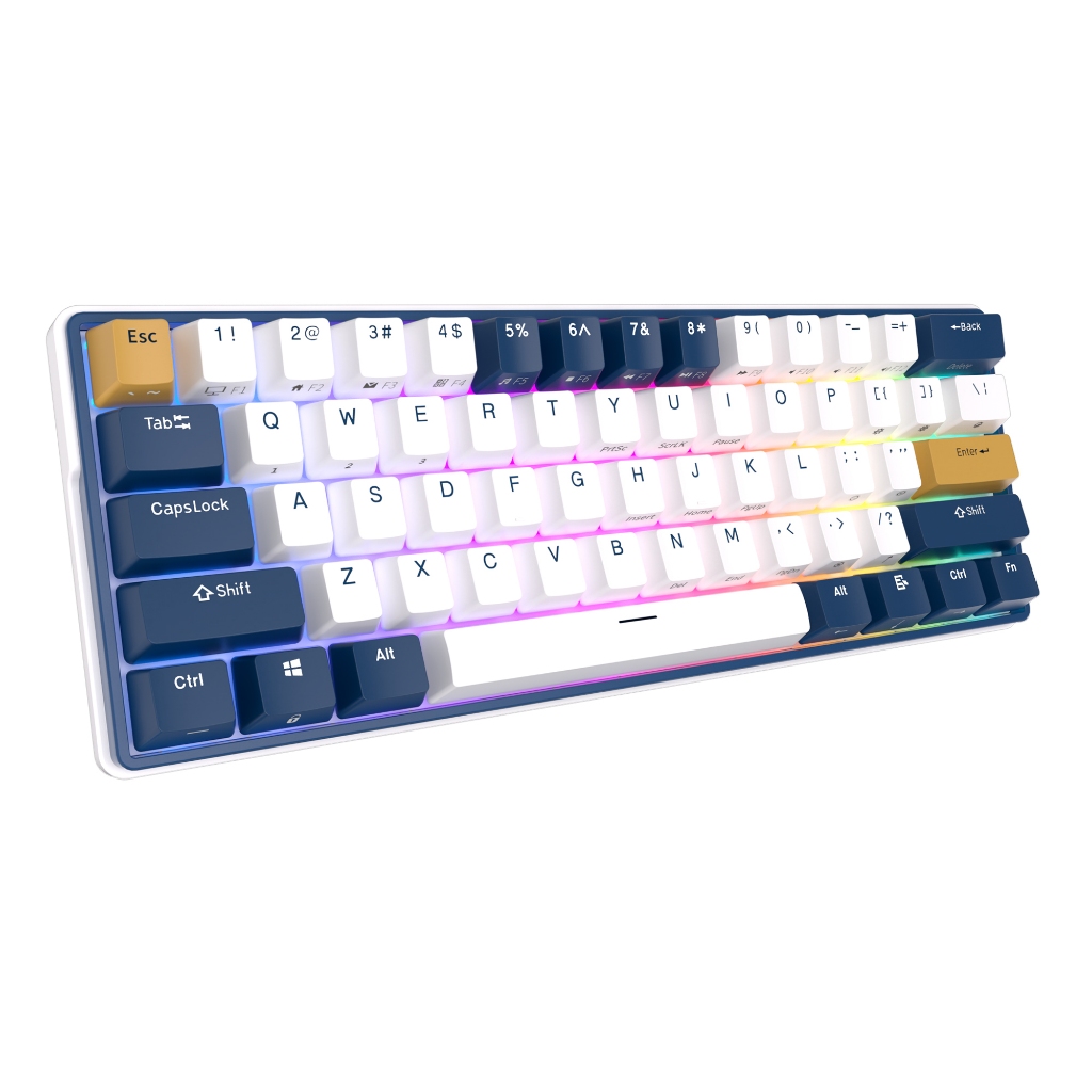 Bàn Phím Cơ gaming Không Dây 3 Chế Độ rk61plus rk61 rgb Hotswp Shark61 plus