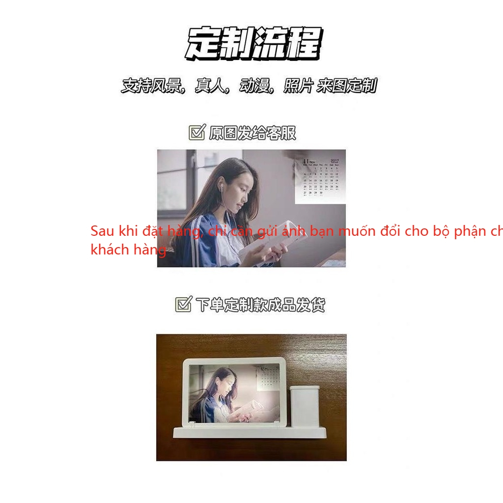 Tranh Vẽ Hiệu Ứng Gương Tùy Chỉnh Ánh Sáng Ban Đêm Cho Bạn Gái / Bạn Bè / Bạn Bè