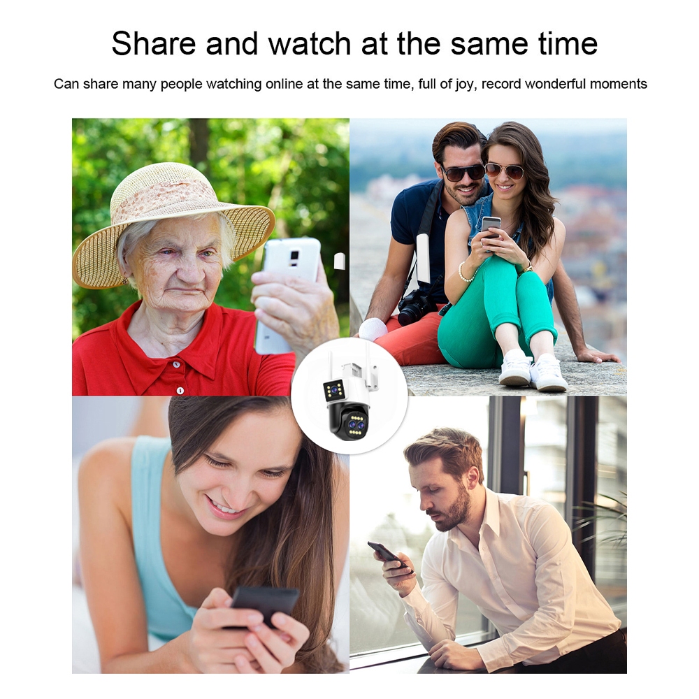 LLSEE-ICSEE-9MP - Camera 3 mắt ngoài trời - Camera zoom 10X ngoài trời wifi không dây - PTZ - Tầm nhìn ban đêm đầy màu sắc - Cuộc gọi hai chiều - Theo dõi di động - Chống nước