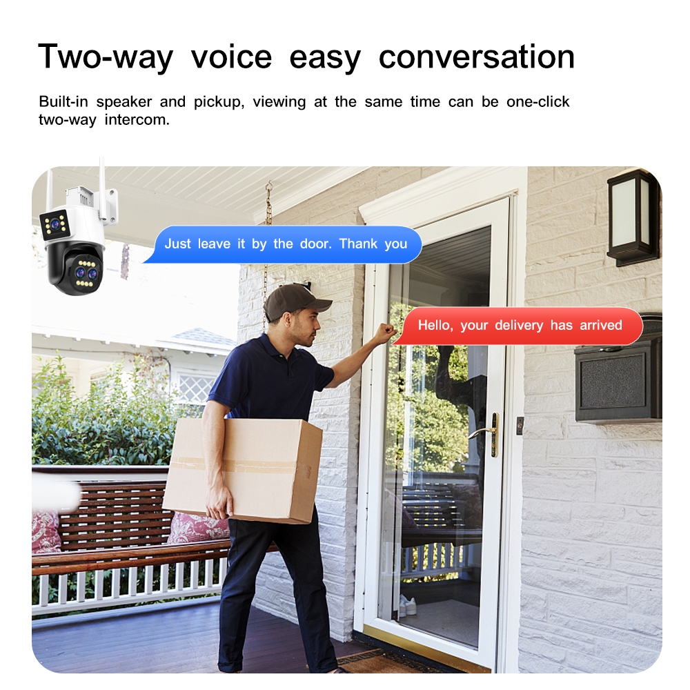 LLSEE-ICSEE-9MP - Camera 3 mắt ngoài trời - Camera zoom 10X ngoài trời wifi không dây - PTZ - Tầm nhìn ban đêm đầy màu sắc - Cuộc gọi hai chiều - Theo dõi di động - Chống nước