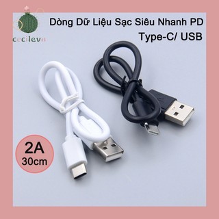 Dây cáp sạc type-c 30cm cáp type c giá rẻ usb-ce