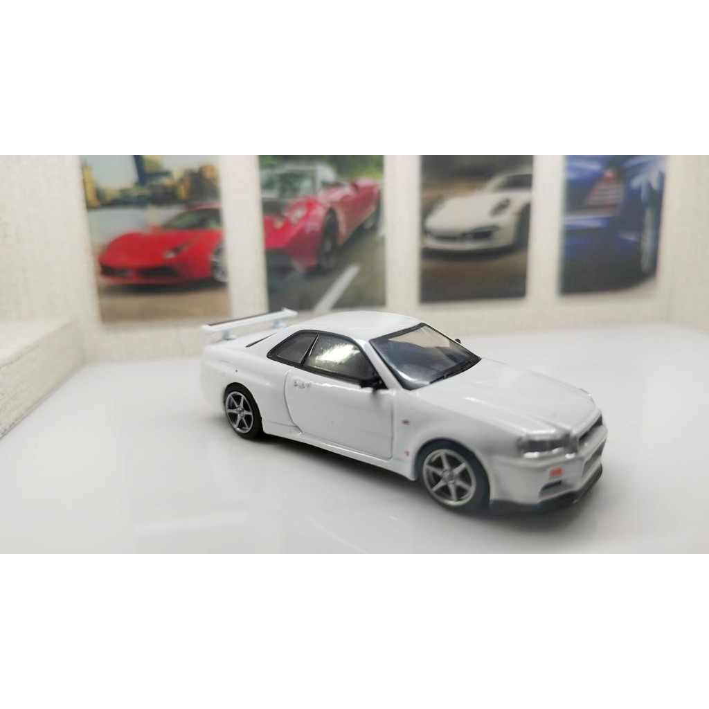 Mô Hình Xe Hơi nissan gtr r34 Bằng Hợp Kim Tỉ Lệ 1: 64