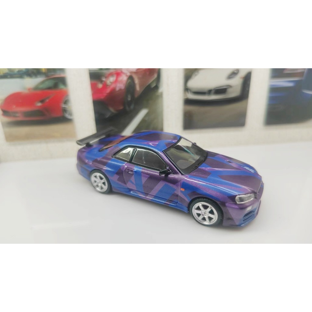 Mô Hình Xe Hơi nissan skylinegtr r34 5th Tỉ Lệ 1 / 64