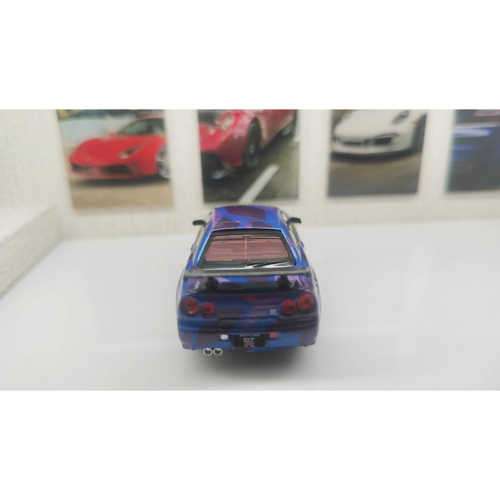 Mô Hình Xe Hơi nissan skylinegtr r34 5th Tỉ Lệ 1 / 64