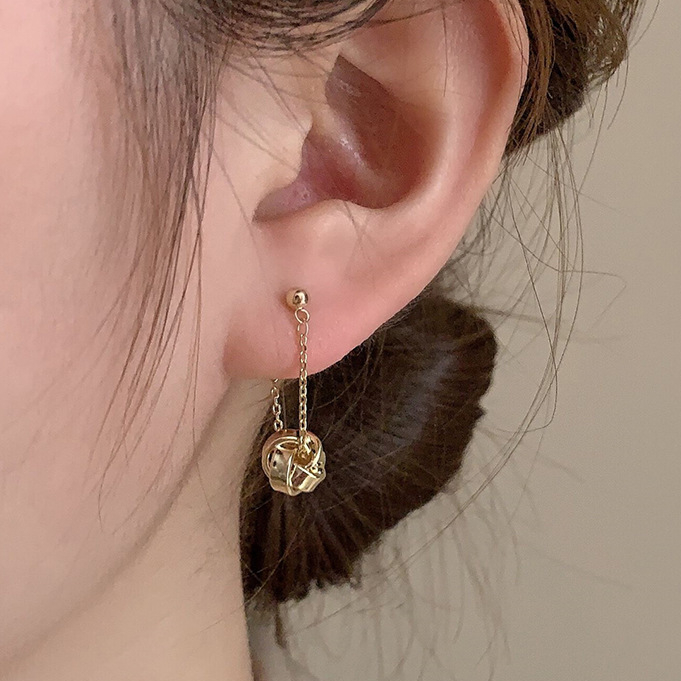 Bông Tai Kim Loại Thắt Nút Phong Cách retro Thời Trang Đơn Giản Dễ Phối Đồ Dành Cho Phụ Nữ Trung Niên