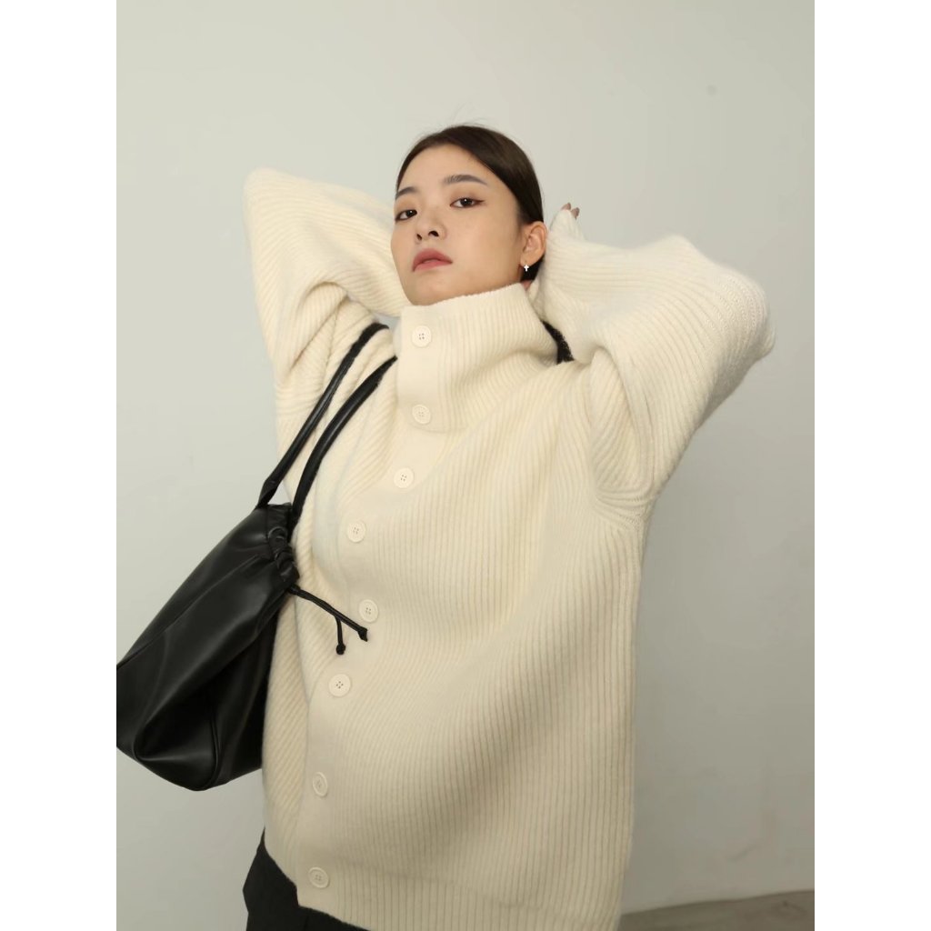 Áo Khoác Len Dài Tay Form Rộng Phong Cách Trẻ Trung Dành Cho Nam