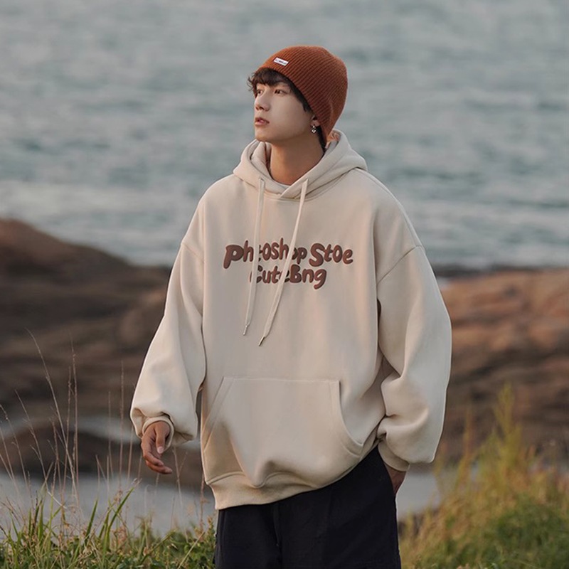 Áo Hoodie Nam Form Rộng Hoodie Basic Unisex Nỉ From Rộng Màu Đen Couple