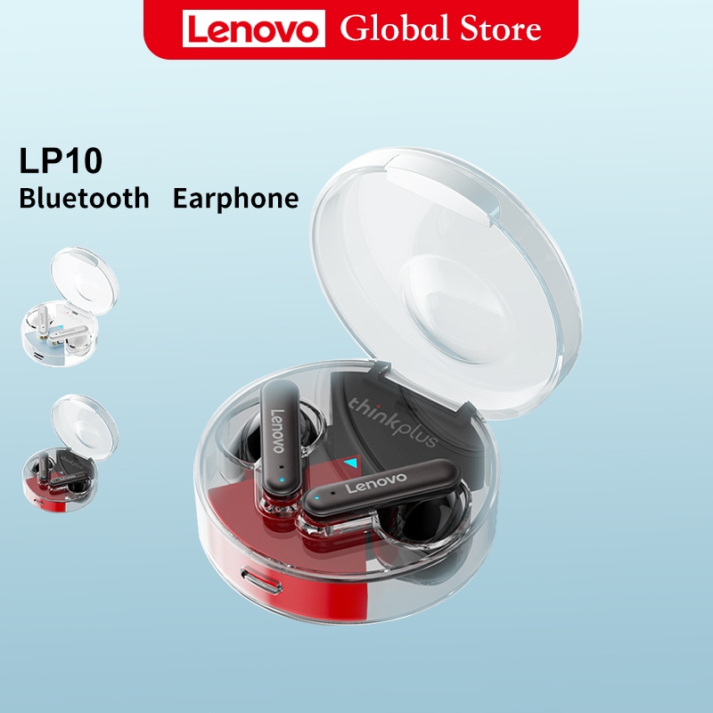 Tai nghe bluetooth Lenovo LP10 không dây với âm thanh kép bass giúp giảm tiếng ồn không thấm nước với micro 5.2 cao cấp