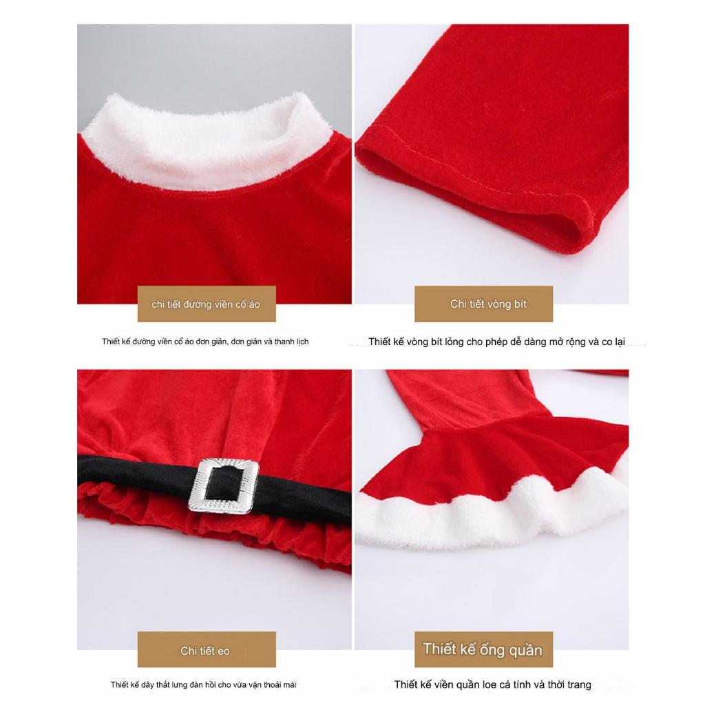 Bộ Đồ Hóa Trang Ông Già Noel Dễ Thương Cho Bé Gái