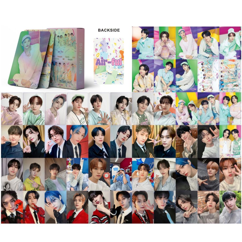 Rx Hộp 55 Tấm Ảnh lomo card Rạp Xiếc Nhóm Nhạc stray kids air-ful 5 star