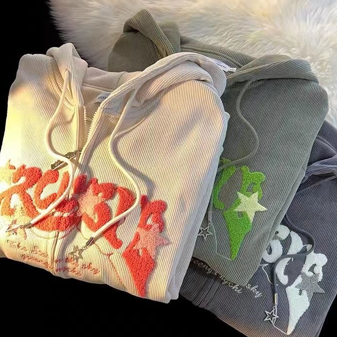 Áo Khoác Nam Hoodie Unisex cardigan Thêu Họa Tiết Thời Trang Mùa Đông