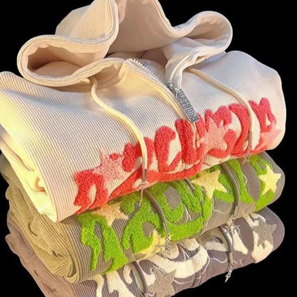 Áo Khoác Nam Hoodie Unisex cardigan Thêu Họa Tiết Thời Trang Mùa Đông