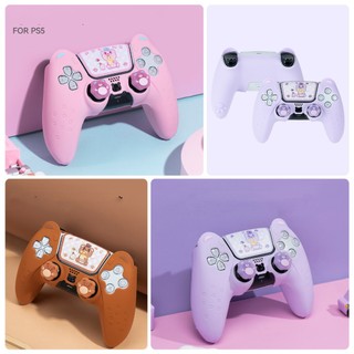 Vỏ bọc silicon mềm hình tai gấu cho tay cầm chơi game ps5