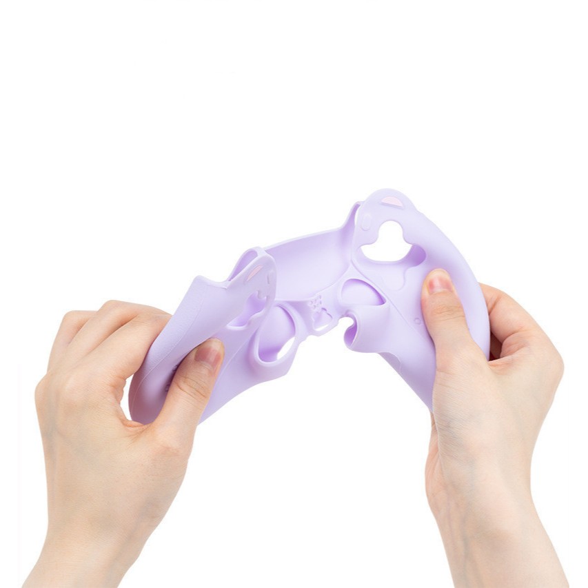 Vỏ Bọc Silicon Mềm Hình Tai Gấu Cho Tay Cầm Chơi Game ps5
