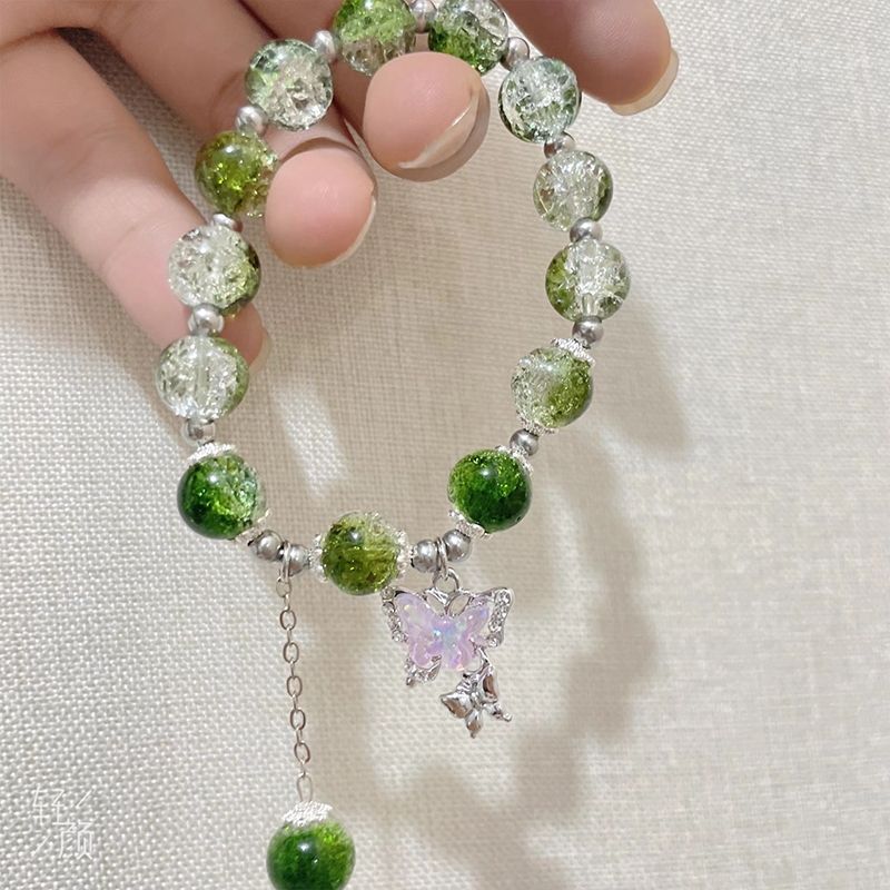 ✨✨Vòng Tay Kính Hình Bướm Phong Cách Cổ Tích Màu Sắc Ngọt Ngào Cho Nữ