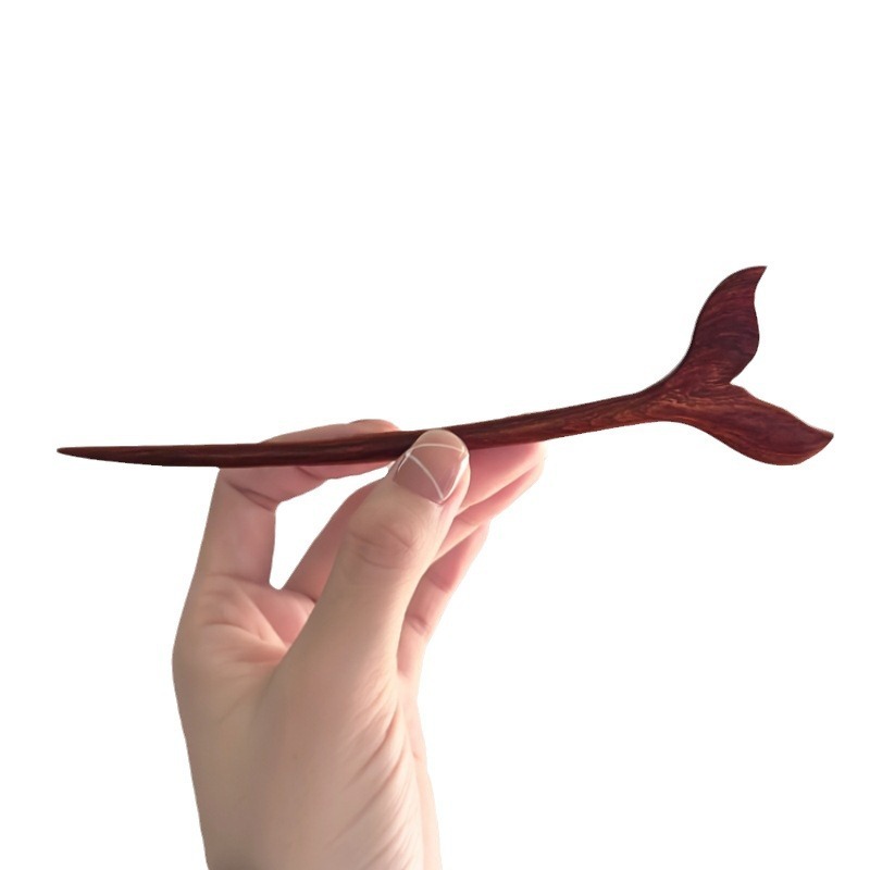 Trâm Cài Tóc Bằng Gỗ Đàn Hương Hình Đuôi Cá Phong Cách Trung Hoa Đơn Giản Thu Hút Và Thu Hút