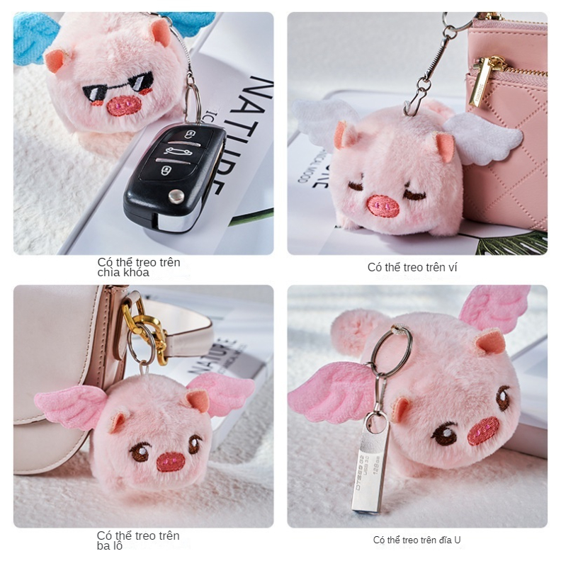 Đồ Chơi Con Heo Nhồi Bông Ngộ Nghĩnh Giúp Giảm Căng Thẳng Gấu Bông Con Vịt  Thú Nhồi Bông Dây Rút Hình Chú Heo Bay Đáng Yêu