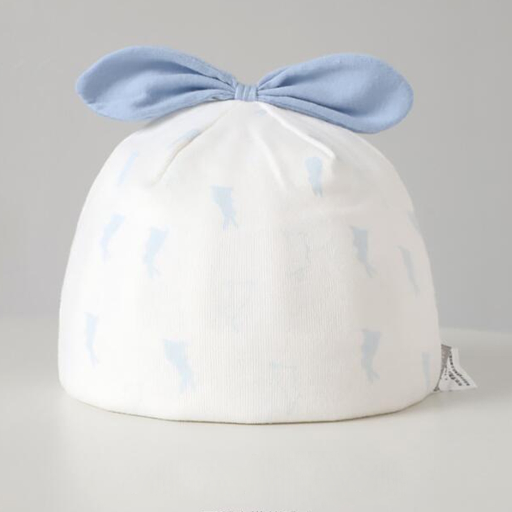 Mũ cotton Chấm Bi Đính Hoa Chất Lượng Cao Thời Trang Xuân Thu Cho Bé Sơ Sinh Từ 0-3 Tháng Tuổi