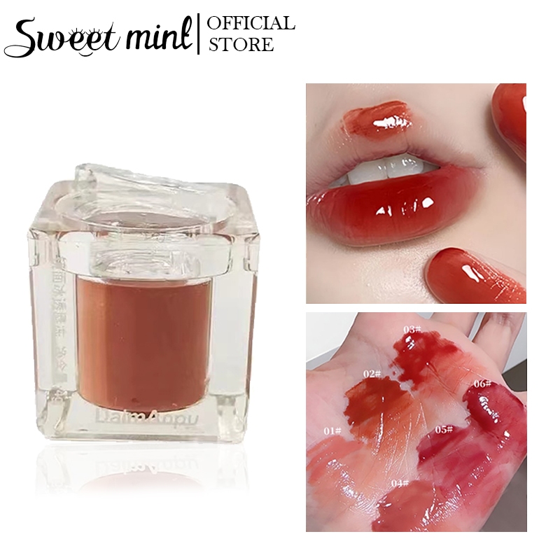 Sweet mint Son Tint Bóng Daimanpu 6 Màu Có Móc Chìa Khóa Lâu Trôi Dưỡng Ẩm Trang Điểm nude Tự Nhiên