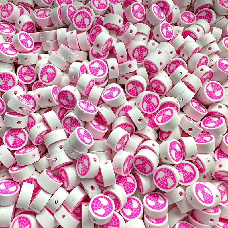 Set 30 Hạt Đất Sét Polymer 10mm Hình Siêu Anh Hùng Marvel Làm Trang Sức Thủ Công