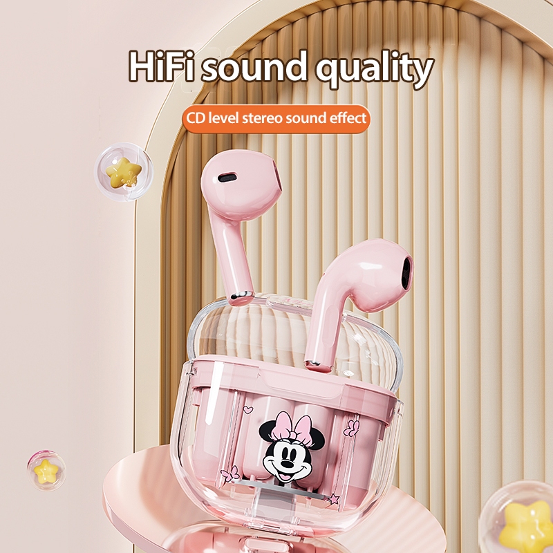 Disney Tai Nghe Nhét Tai bluetooth 5.3 hd q73 Chất Lượng Âm Thanh Chống Nước Có mic Hỗ Trợ android Và ios