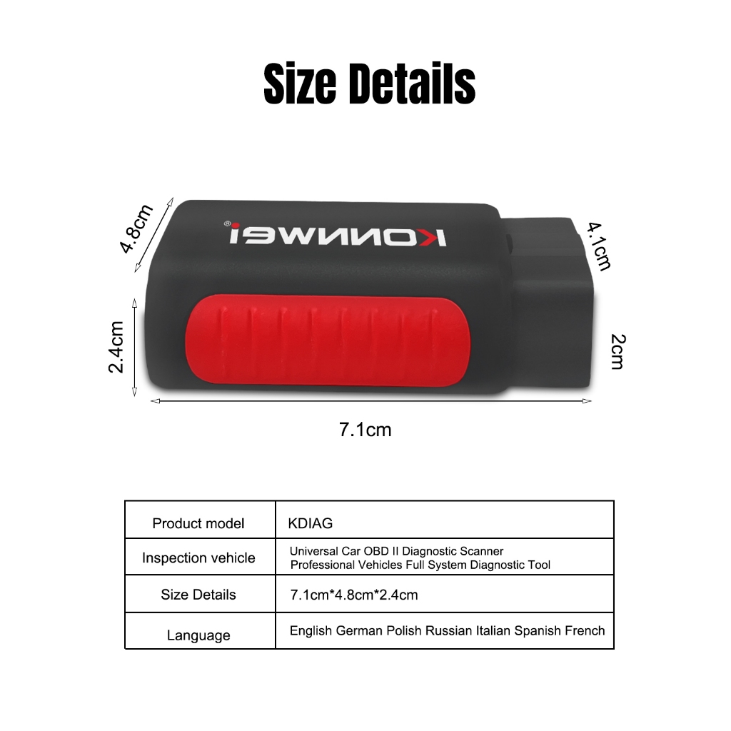 Konnwei kdiag Cho Tất Cả Các Hệ Thống Chẩn Đoán Ô Tô Phổ Quát