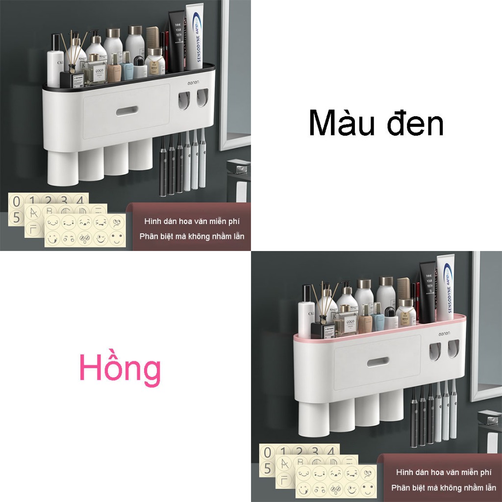 Giá Treo Bàn Chải Đánh Răng Thông Minh Gắn Tường Không Cần Khoan Lỗ Với Cốc Và Nhiều Thông Số Khác Nhau