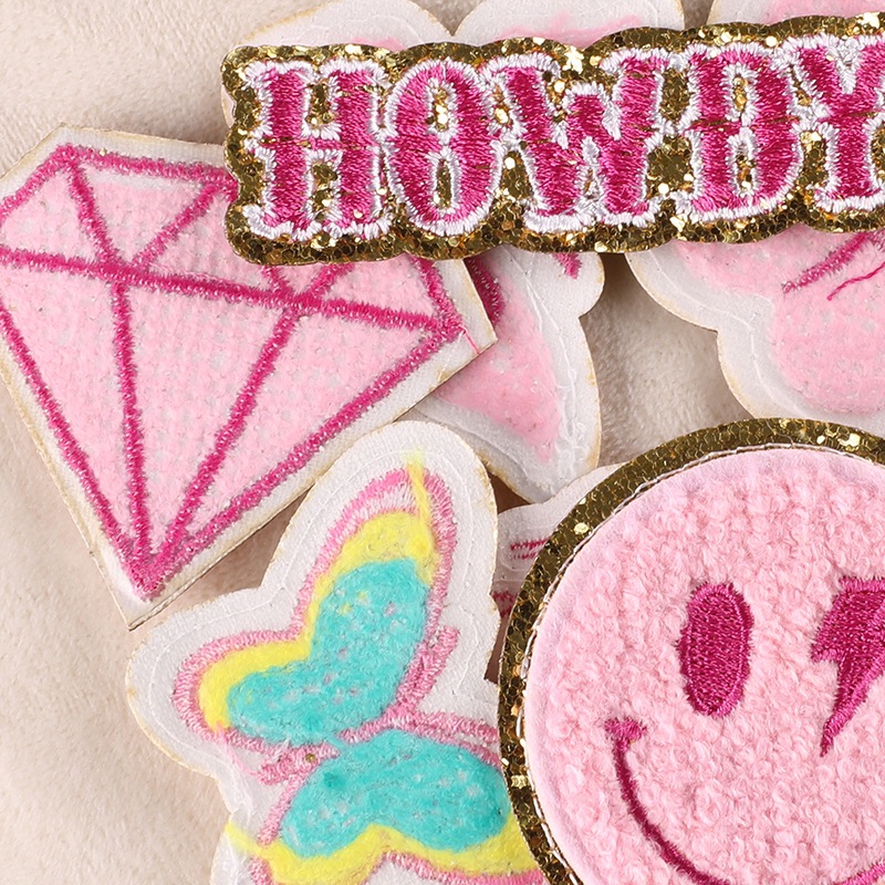 Miếng Dán Ủi Quần Áo diy Hình Hoa Bướm smiley