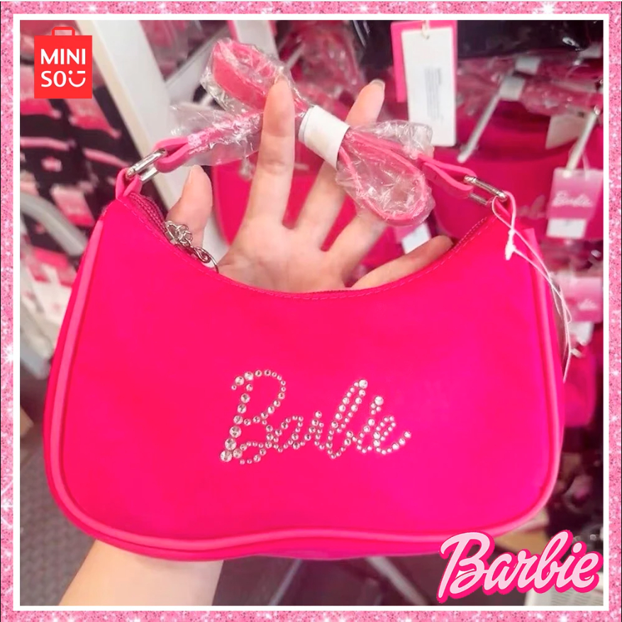 Túi đeo dưới cánh tay miniso barbie Phong Cách Hoạt Hình 2023 Mới Mẻ Sáng Tạo Hợp Thời Trang Cho Nữ Ví
