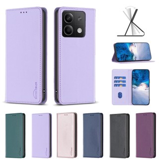 Sang Trọng Bao Nắp Gập Chất Giả Da Cho Điện Thoại xiaomi 13t redmi note 13 pro plus 5g Ốp
