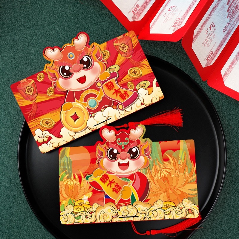 Set 2 / 6 / 10 Bao Lì Xì Mừng Năm Mới 2024 Màu Đỏ angpao