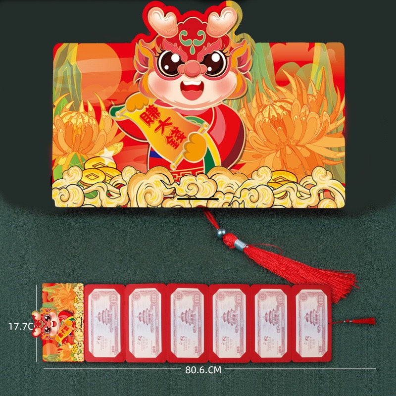Set 2 / 6 / 10 Bao Lì Xì Mừng Năm Mới 2024 Màu Đỏ angpao