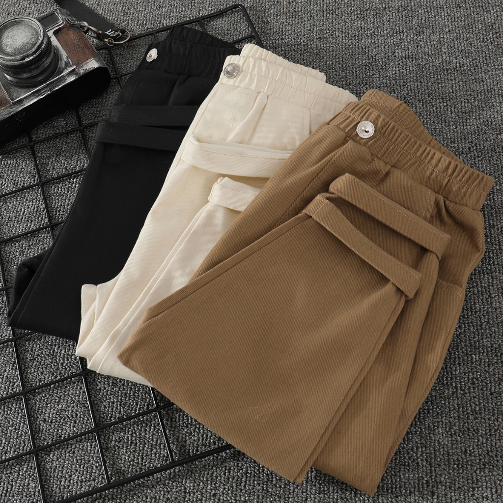 Quần Dài cotton Trơn Thời Trang Xuân Thu Hàn Quốc Mới Cho Bé Trai