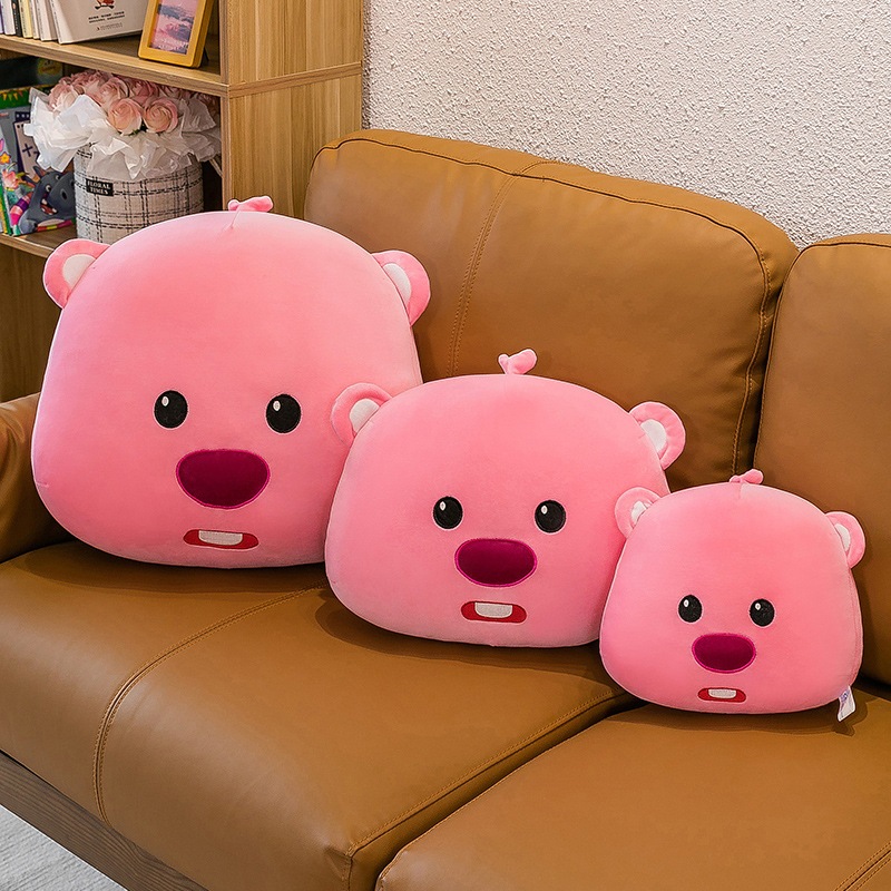 Thú Nhồi Bông  Hình Chim Cánh Cụt Màu Hồng Gấu bông Loopy Gối ôm Hải Ly Dễ Thương Cho Trẻ Em Người Lớn WHYME