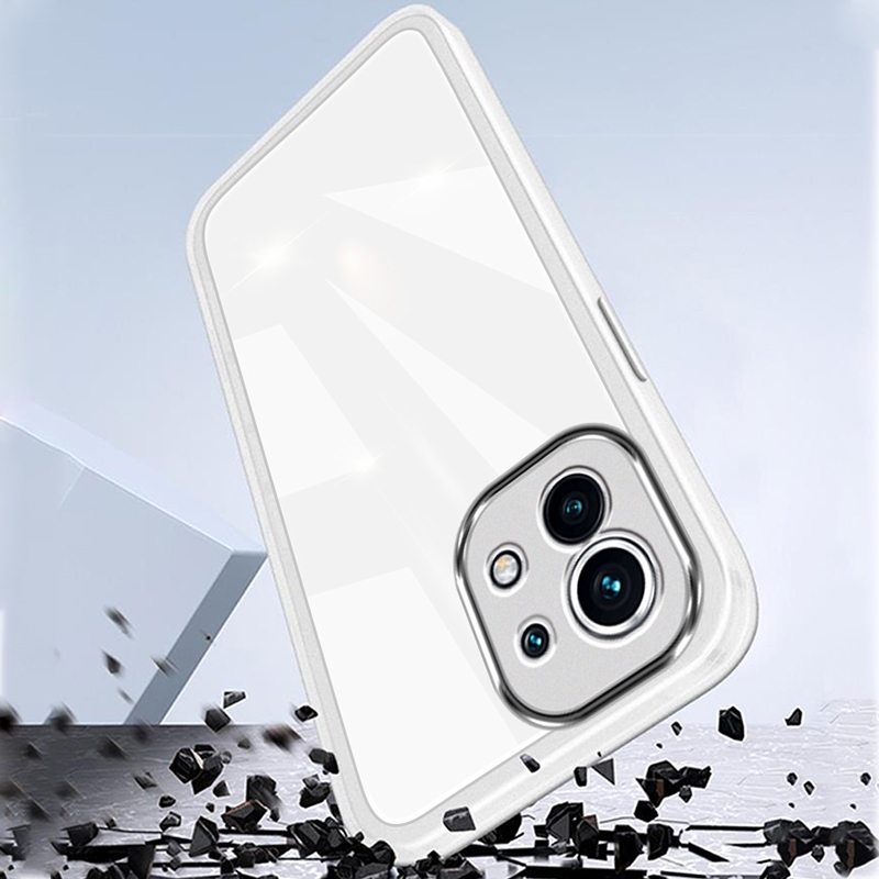 Ôp Điện Thoại Silicon Dẻo Trong Suốt Kèm Miếng Dán Bảo Vệ Camera Cho xiaomi mi 13 12 11 lite 5g ne 13t 12t 11t pro Ốp