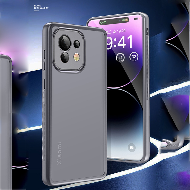 Ôp Điện Thoại Silicon Dẻo Trong Suốt Kèm Miếng Dán Bảo Vệ Camera Cho xiaomi mi 13 12 11 lite 5g ne 13t 12t 11t pro Ốp