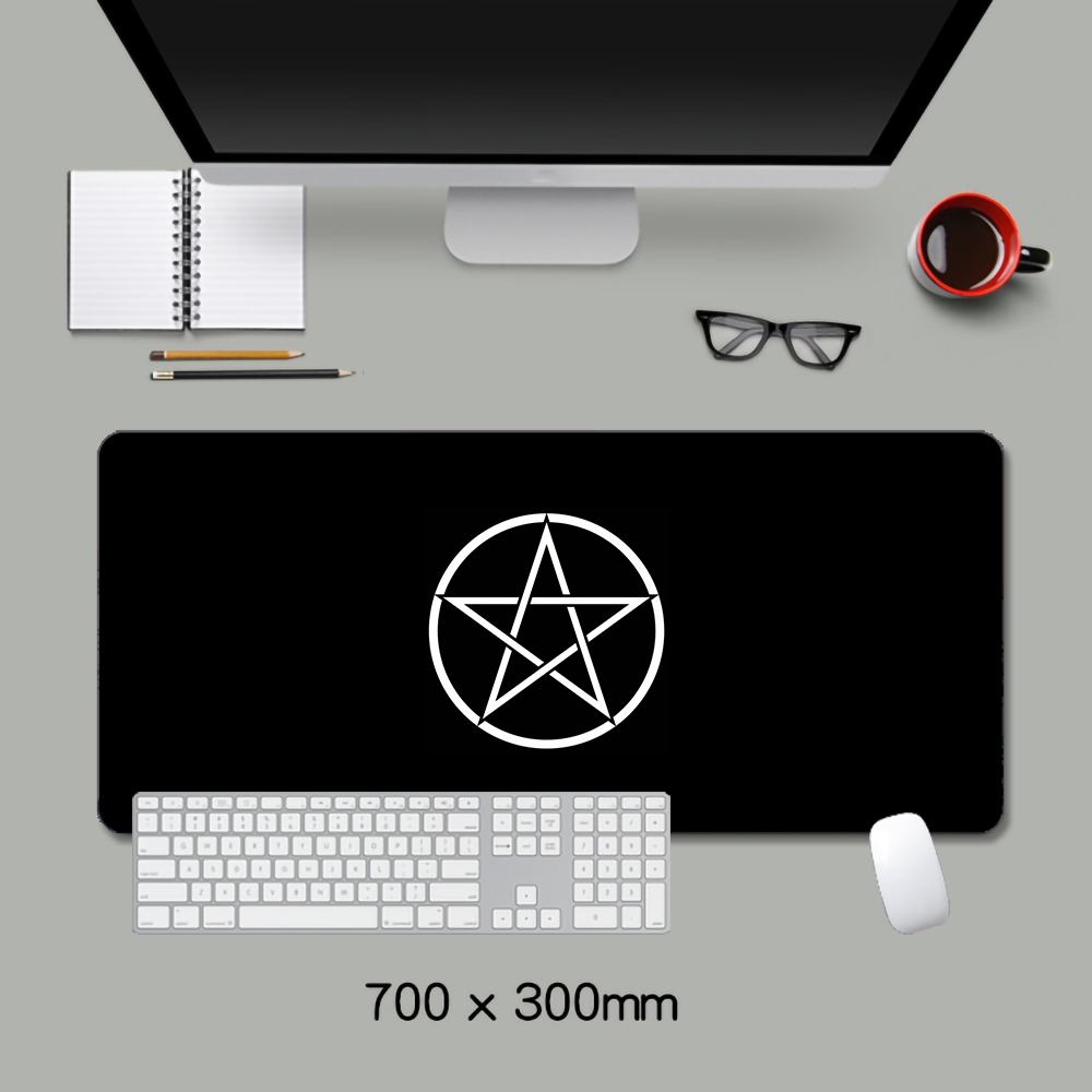 Tấm Lót Chuột Và Bàn Phím Máy Tính Hình Ngôi Sao Năm Cánh Màu Đen